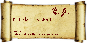 Mlinárik Joel névjegykártya